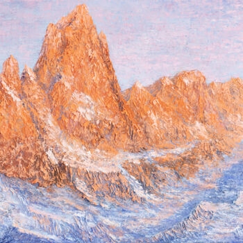 Peinture intitulée "Mount Patagonia. Ar…" par Galina Vasiljeva, Œuvre d'art originale, Huile