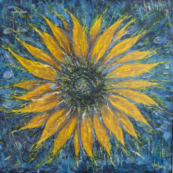 Painting titled "Melody of The Sun" by Galina Vasiljeva, Original Artwork, Oil