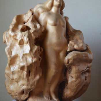 Sculpture titled "Лада" by Anatolii Medvedev, Original Artwork, Wood