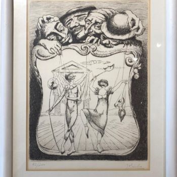 Gravures & estampes intitulée "Famtochini, by Gali…" par Galindo, Œuvre d'art originale, Lithographie