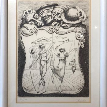 Prenten & gravures getiteld "Famtochini, by Gali…" door Galindo, Origineel Kunstwerk, Lithografie