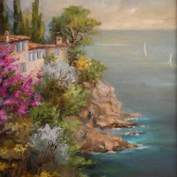 Peinture intitulée "Paysage Provençal" par Fragal, Œuvre d'art originale
