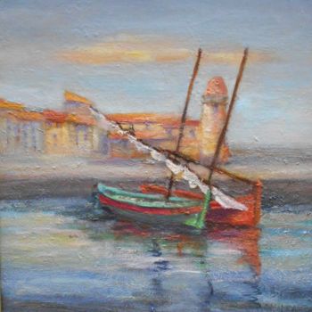 Painting titled "COLLIOURE LE PORT" by Fragal, Original Artwork