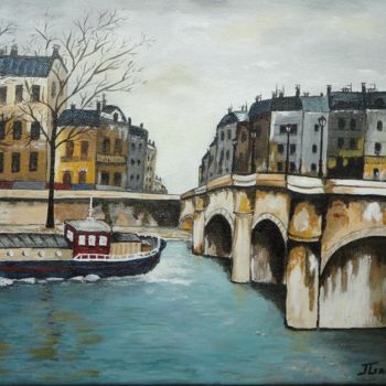 Painting titled "Pont-Neuf-a-Paris.j…" by Jocelyne Gallecier, Original Artwork, Acrylic