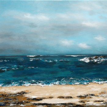 Malerei mit dem Titel "Ocean" von Jocelyne Gallecier, Original-Kunstwerk, Acryl