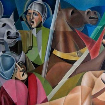 "INUTILE CONQUISTA" başlıklı Tablo Galleria Arte-Vera tarafından, Orijinal sanat, Petrol