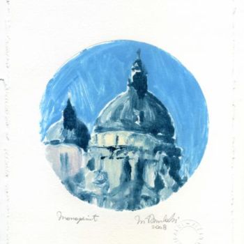 Printmaking titled "Basilica di Santa M…" by Maria Teresa Mulatti Garibaldi, Original Artwork