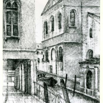 Drawing titled "Calle de L'Abazia,…" by Maria Teresa Mulatti Garibaldi, Original Artwork