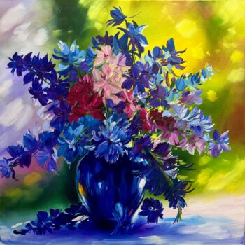 Peinture intitulée "Bouquet of Lilac" par Olga Bazanova, Œuvre d'art originale, Huile