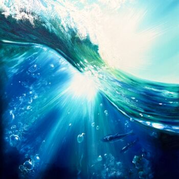 "Sea wave" başlıklı Tablo Ольга Базанова tarafından, Orijinal sanat, Petrol