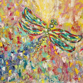 Картина под названием "Полёт" - Алина Аюпова, Подлинное произведение искусства, Масло Установлен на Деревянная рама для носи…