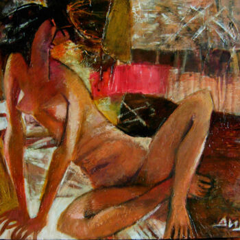 Peinture intitulée "Nude4" par Galya Didur, Œuvre d'art originale, Acrylique