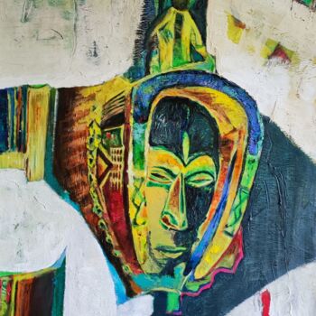 Pintura titulada "African masks 2" por Galya Didur, Obra de arte original, Acrílico
