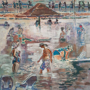 Pittura intitolato "Levels. The Dead Sea" da Galya Didur, Opera d'arte originale, Acrilico