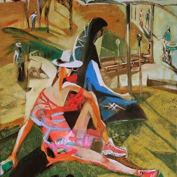 Peinture intitulée "Ajami Beach 2" par Galya Didur, Œuvre d'art originale, Acrylique