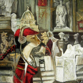 Pittura intitolato ""Exhibits1"" da Galya Didur, Opera d'arte originale, Acrilico