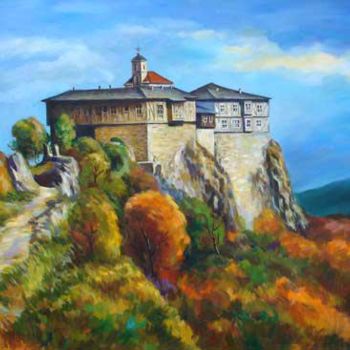 Painting titled "Glogene monastery" by Galya Bukova, Original Artwork