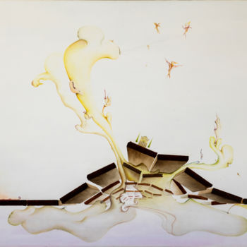 Peinture intitulée "Ribellione, crollo.…" par Artegambasin, Œuvre d'art originale, Huile