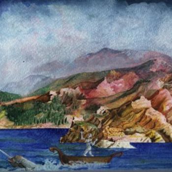 Schilderij getiteld "Isola" door Raimondo Gambino, Origineel Kunstwerk