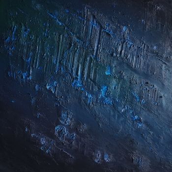 Картина под названием "Monochrome bleu 1" - Marc Boutin, Подлинное произведение искусства, Акрил