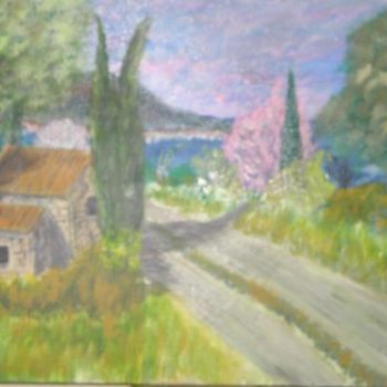 Painting titled "le cabanon," by Faccia, Original Artwork