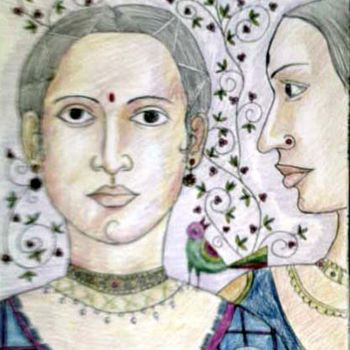 Malerei mit dem Titel "pencil drawing" von Ganeshguntoju, Original-Kunstwerk