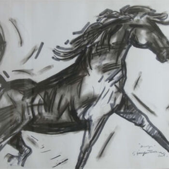 Painting titled "Horse" by Gangatharan, Original Artwork