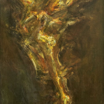 Painting titled "Golden glow" by Gani, Original Artwork, Acrylic