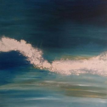Peinture intitulée "Entre ciel et mer" par D'Âme Forêt, Œuvre d'art originale, Huile