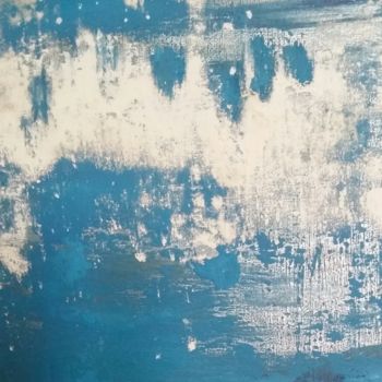 Pittura intitolato "abstrait bleu 3" da D'Âme Forêt, Opera d'arte originale, Acrilico