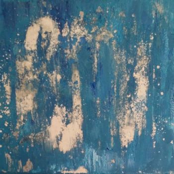 Painting titled "abstrait bleu 4" by D'Âme Forêt, Original Artwork, Acrylic