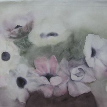 Peinture intitulée "Brouillard d'anémon…" par Isabelle Fournier Perdrix, Œuvre d'art originale