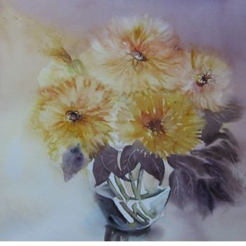 Peinture intitulée "Bouquet jaune" par Isabelle Fournier Perdrix, Œuvre d'art originale