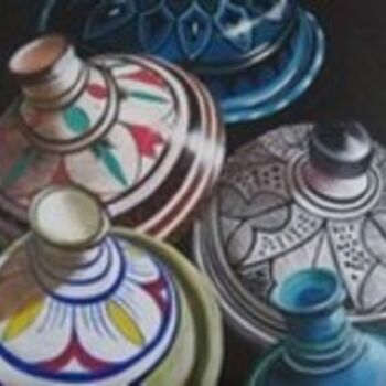 Painting titled "Tagines" by Isabelle Fournier Perdrix, Original Artwork