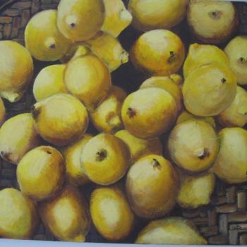 Peinture intitulée "Les citrons du marc…" par Isabelle Fournier Perdrix, Œuvre d'art originale