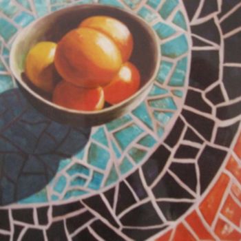 Peinture intitulée "Mosaique fruitée" par Isabelle Fournier Perdrix, Œuvre d'art originale