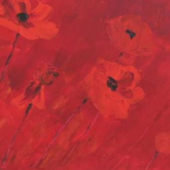 Pittura intitolato "Rouge" da Isabelle Fournier Perdrix, Opera d'arte originale