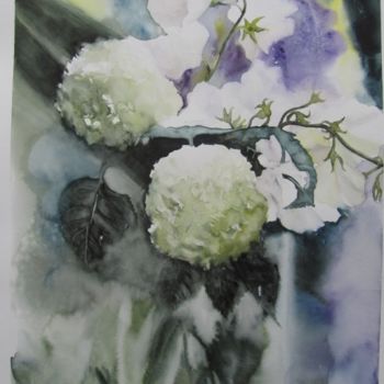 Painting titled "Bouquet "Annabelle"" by Isabelle Fournier Perdrix, Original Artwork