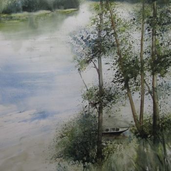 Peinture intitulée "Bords de Loire" par Isabelle Fournier Perdrix, Œuvre d'art originale