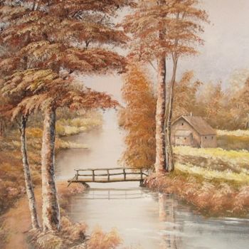 Painting titled "Autunno" by T.Vante, Original Artwork, Oil