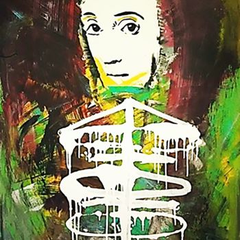 Картина под названием "Confusion" - Garcia Buccio, Подлинное произведение искусства, Акрил Установлен на Другая жесткая пане…