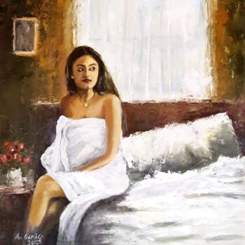 Malerei mit dem Titel "Am Morgen" von Garcia Nasih, Original-Kunstwerk, Öl