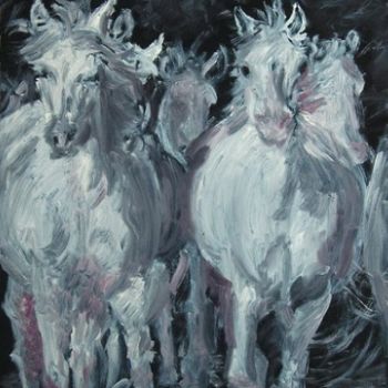 Painting titled "CORCELES DE LUZ /…" by Garcus, Original Artwork, Oil