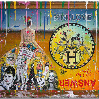 Peinture intitulée "Her Love" par Gardani, Œuvre d'art originale, Huile Monté sur Châssis en bois