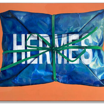 Картина под названием "Wrapped with Hermes…" - Gardani, Подлинное произведение искусства, Масло Установлен на Деревянная рам…