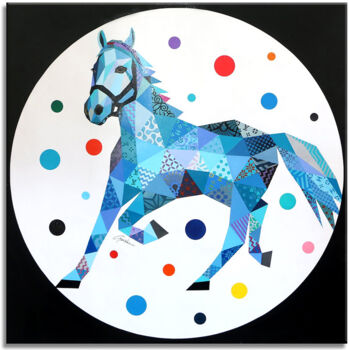Peinture intitulée "Admiral Horse" par Gardani, Œuvre d'art originale, Huile Monté sur Châssis en bois