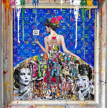 Картина под названием "Free" - Gardani, Подлинное произведение искусства, Масло Установлен на Деревянная рама для носилок