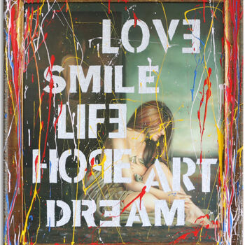 Painting titled "Hope - Original Pai…" by Gardani, Original Artwork, Oil Mounted on Wood Stretcher frame