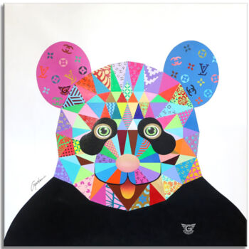 "Mr Teddy Bear" başlıklı Tablo Gardani tarafından, Orijinal sanat, Akrilik Ahşap Sedye çerçevesi üzerine monte edilmiş