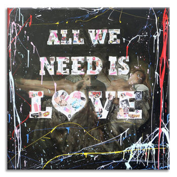 "All we need is LOVE…" başlıklı Tablo Gardani tarafından, Orijinal sanat, Akrilik Ahşap Sedye çerçevesi üzerine monte edilmiş